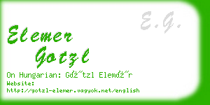 elemer gotzl business card